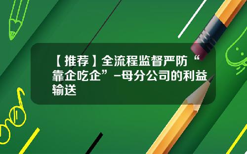 【推荐】全流程监督严防“靠企吃企”-母分公司的利益输送