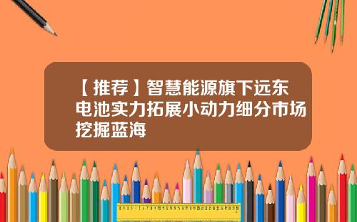 【推荐】智慧能源旗下远东电池实力拓展小动力细分市场挖掘蓝海