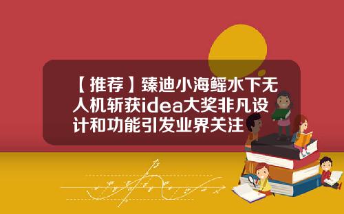 【推荐】臻迪小海鳐水下无人机斩获idea大奖非凡设计和功能引发业界关注