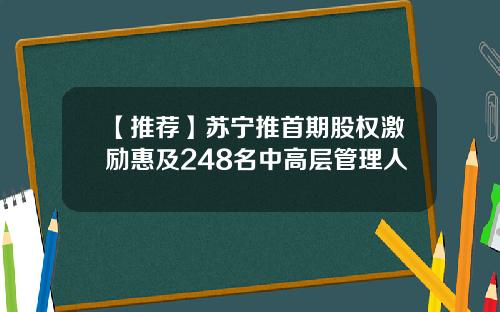 【推荐】苏宁推首期股权激励惠及248名中高层管理人