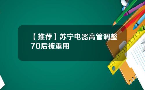 【推荐】苏宁电器高管调整70后被重用