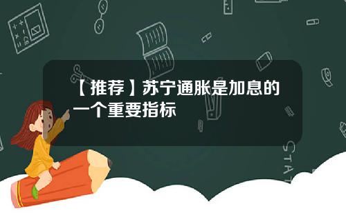 【推荐】苏宁通胀是加息的一个重要指标