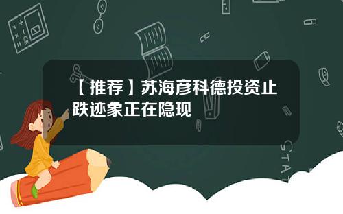 【推荐】苏海彦科德投资止跌迹象正在隐现