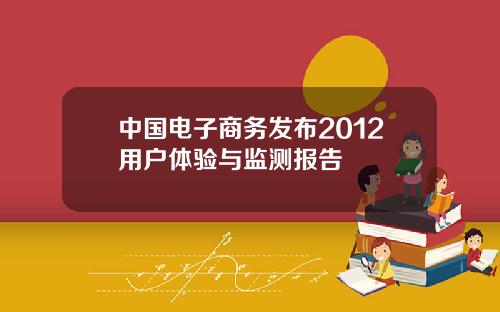 中国电子商务发布2012用户体验与监测报告