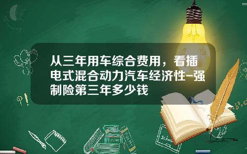 从三年用车综合费用，看插电式混合动力汽车经济性-强制险第三年多少钱