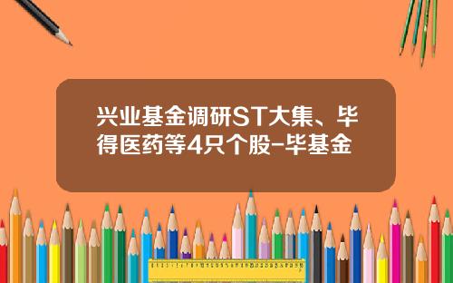 兴业基金调研ST大集、毕得医药等4只个股-毕基金