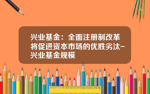 兴业基金：全面注册制改革将促进资本市场的优胜劣汰-兴业基金规模