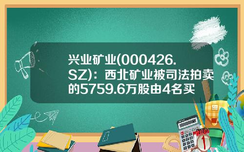 兴业矿业(000426.SZ)：西北矿业被司法拍卖的5759.6万股由4名买受人竞得-兴业矿业股票资讯网官网