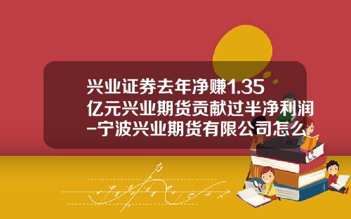 兴业证券去年净赚1.35亿元兴业期货贡献过半净利润-宁波兴业期货有限公司怎么样