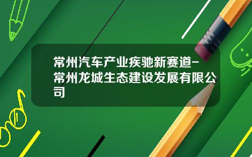 常州汽车产业疾驰新赛道-常州龙城生态建设发展有限公司