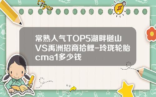 常熟人气TOP5湖畔樾山VS禹洲招商拾鲤-玲珑轮胎cma1多少钱