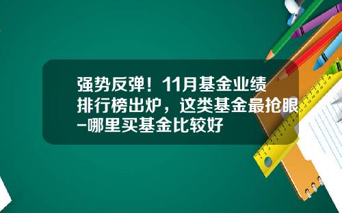 强势反弹！11月基金业绩排行榜出炉，这类基金最抢眼-哪里买基金比较好