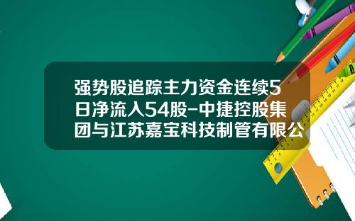 强势股追踪主力资金连续5日净流入54股-中捷控股集团与江苏嘉宝科技制管有限公司