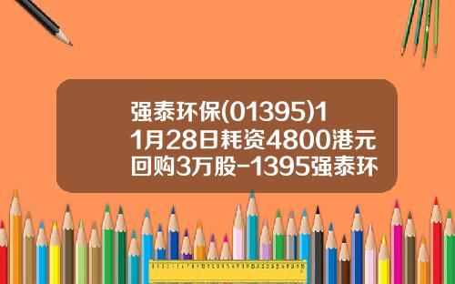 强泰环保(01395)11月28日耗资4800港元回购3万股-1395强泰环保每人可以认购多少股