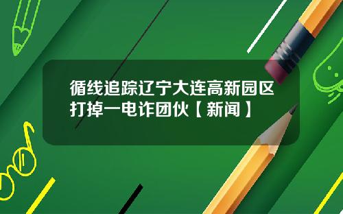 循线追踪辽宁大连高新园区打掉一电诈团伙【新闻】