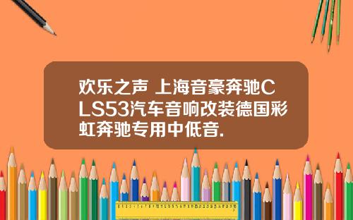 欢乐之声 上海音豪奔驰CLS53汽车音响改装德国彩虹奔驰专用中低音.