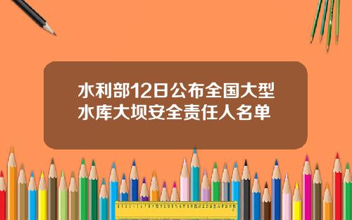 水利部12日公布全国大型水库大坝安全责任人名单