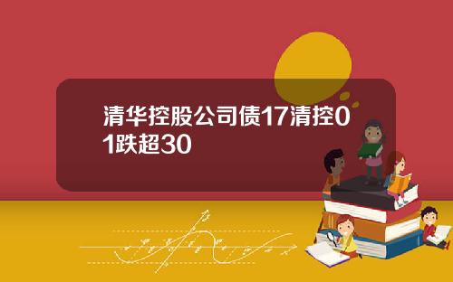 清华控股公司债17清控01跌超30