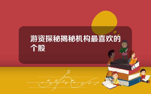 游资探秘揭秘机构最喜欢的个股