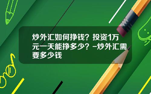 炒外汇如何挣钱？投资1万元一天能挣多少？-炒外汇需要多少钱