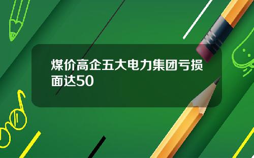 煤价高企五大电力集团亏损面达50