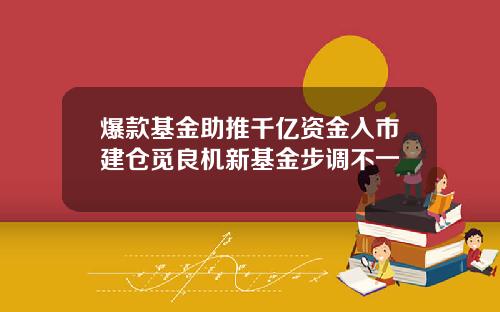 爆款基金助推千亿资金入市建仓觅良机新基金步调不一