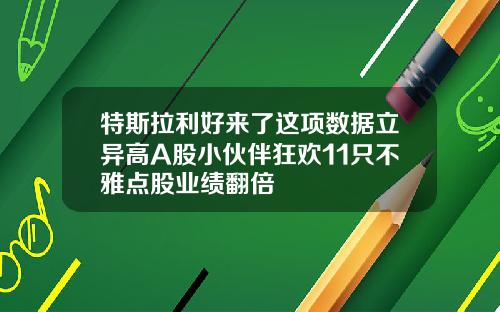 特斯拉利好来了这项数据立异高A股小伙伴狂欢11只不雅点股业绩翻倍