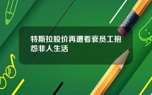 特斯拉股价再遭看衰员工抱怨非人生活