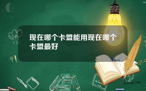 现在哪个卡盟能用现在哪个卡盟最好