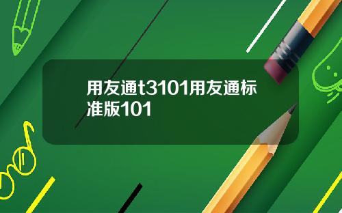 用友通t3101用友通标准版101
