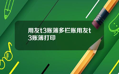 用友t3账簿多栏账用友t3账簿打印