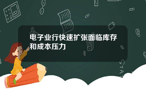 电子业行快速扩张面临库存和成本压力