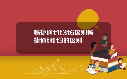 畅捷通t1t3t6区别畅捷通t和t3的区别