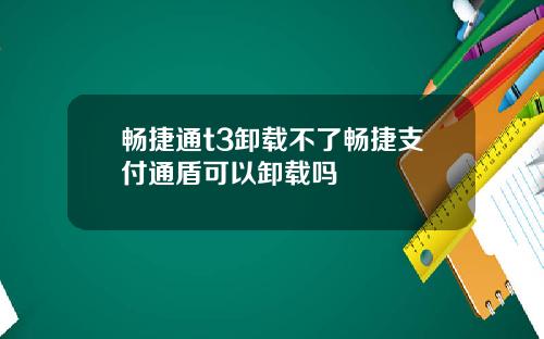 畅捷通t3卸载不了畅捷支付通盾可以卸载吗
