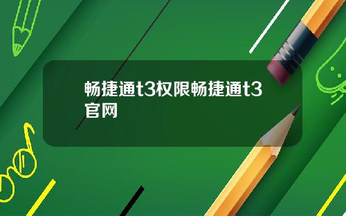 畅捷通t3权限畅捷通t3官网