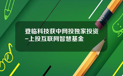 登临科技获中网投独家投资-上投互联网智慧基金