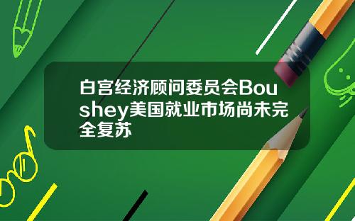 白宫经济顾问委员会Boushey美国就业市场尚未完全复苏