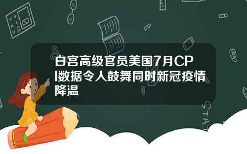 白宫高级官员美国7月CPI数据令人鼓舞同时新冠疫情降温