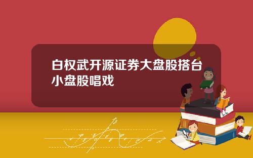 白权武开源证券大盘股搭台小盘股唱戏