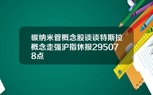碳纳米管概念股谈谈特斯拉概念走强沪指休报295078点