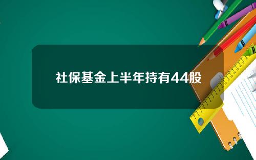 社保基金上半年持有44股