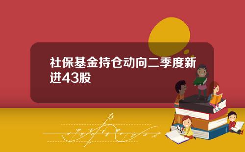 社保基金持仓动向二季度新进43股