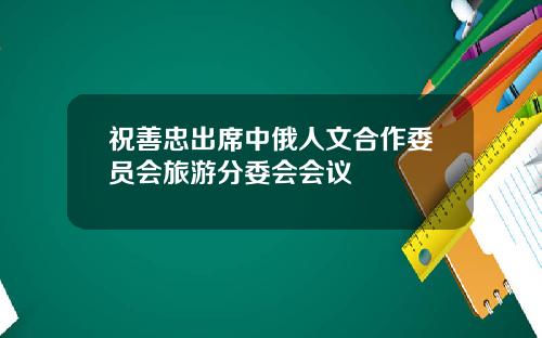 祝善忠出席中俄人文合作委员会旅游分委会会议