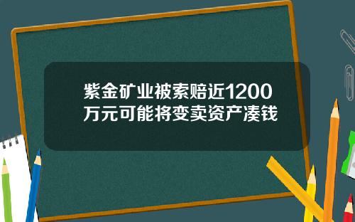 紫金矿业被索赔近1200万元可能将变卖资产凑钱