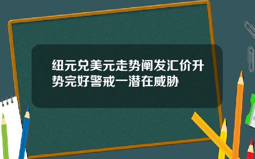 纽元兑美元走势阐发汇价升势完好警戒一潜在威胁