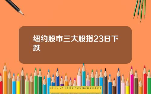 纽约股市三大股指23日下跌