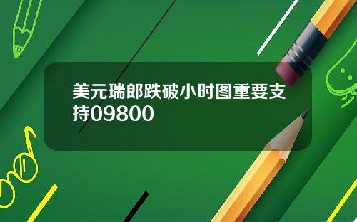 美元瑞郎跌破小时图重要支持09800
