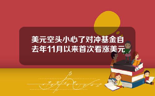 美元空头小心了对冲基金自去年11月以来首次看涨美元