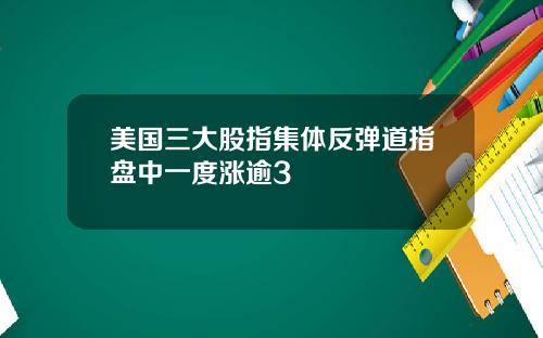 美国三大股指集体反弹道指盘中一度涨逾3
