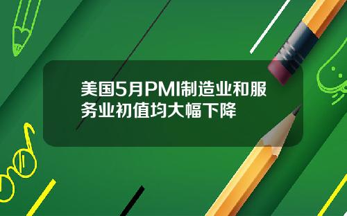 美国5月PMI制造业和服务业初值均大幅下降
